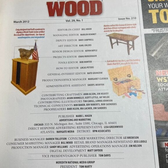 Wood Woodworking Magazine Vol 29 Issue 210 No 1 Mar 2012 One Bookcase 3 Ways u - Picture 6 of 9